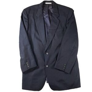 Hugo Boss Suit Jacket Mens Size 44L Navy Blue Corleone Catania 100% Wool